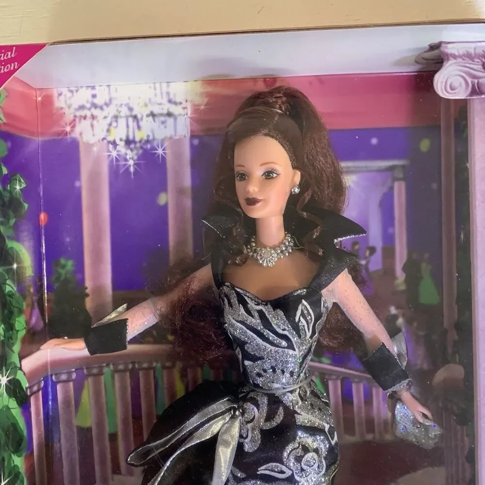 VTG Charity Ball 1997 Barbie Doll NRFB Silver And black Gown